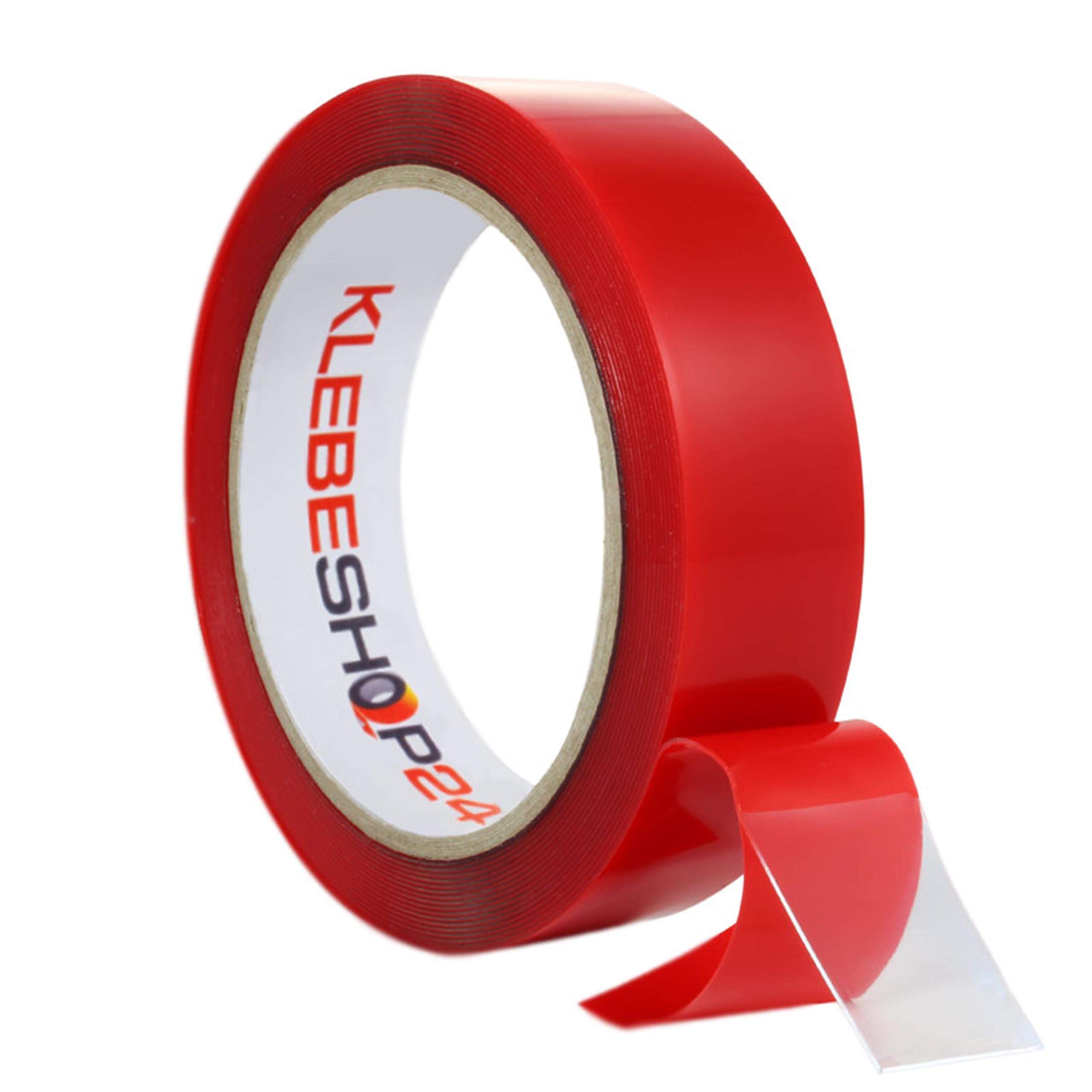 Double-Sided Mounting Tape, High-Performance Tape, Permanent Adhesive and Removable, 5 m Roll, Choice of Width