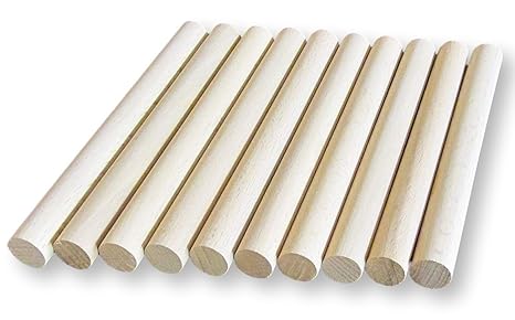 Holzdübel, 12 mm dick, 10 cm, 15 cm, 30 cm lang, 10 Stück, 10 cm