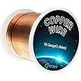 99.9% Pure 18 Gauge Copper Wire for Jewelry Making, 1 lb (205 ft) Copper Wire for Art Crafts, Electroculture, Gardening Plant