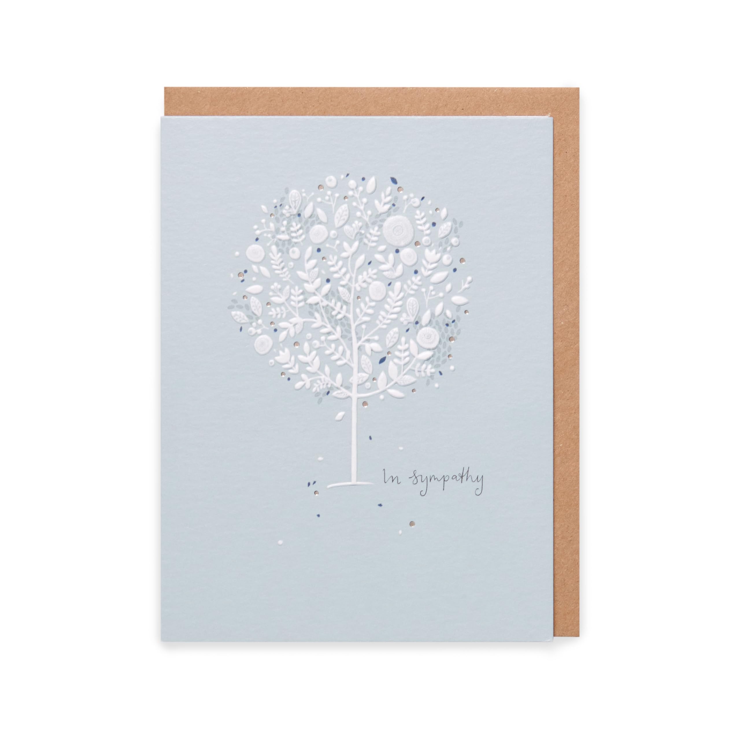 UK Greetings | In Sympathy Card | Condolences/Bereavement | Her/Him | Blue Design | With Envelope | 123 x 163 mm