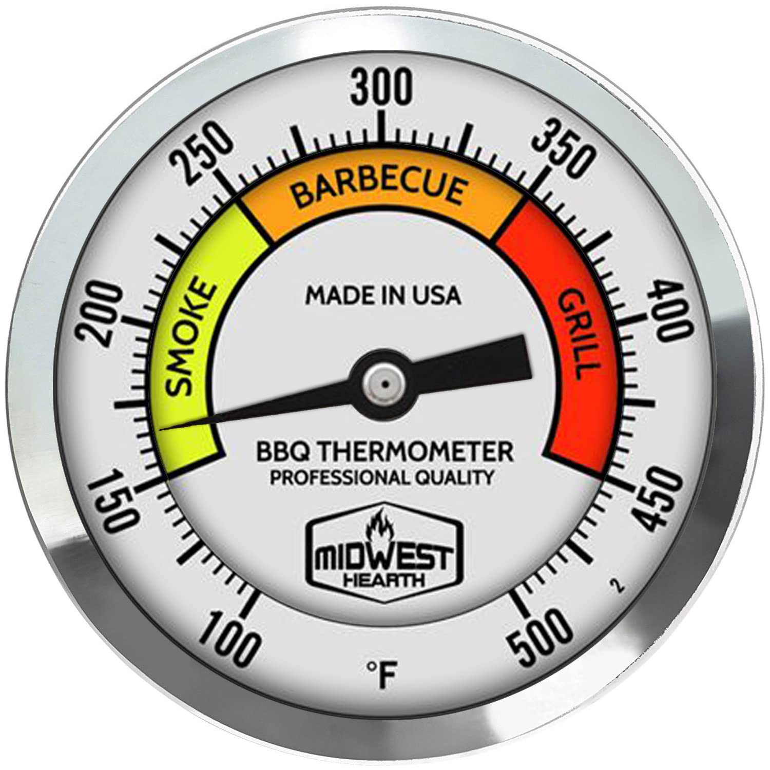 Midwest Hearth Termometro Per Barbecue Grill E Affumicatore, Quadrante 3 - 4