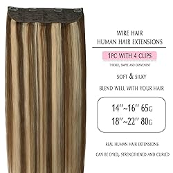 SURNEL Wire Hair Extensions Human Hair Color 4