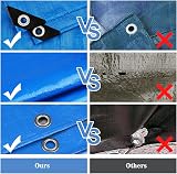 YIJUHOU Tarpaulin 3m x 4m Waterproof Heavy Duty 115 GSM Blue view 3