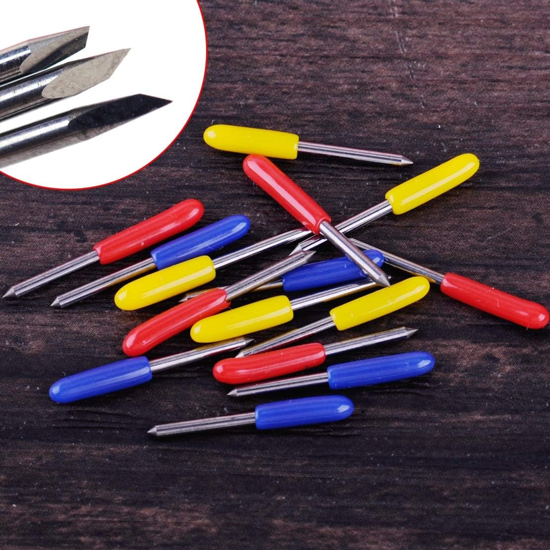 Fricgore Spare Parts, 15pcs 30 Degrees 45 Degrees 60 Degrees Cemented Carbide Blade Knife for Mimaki Cutting Plotter Vinyl Cutter