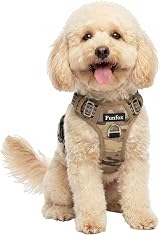 Funfox Dog Harness Small No Pull Adjustable Reflective Camo Brown S