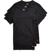 Polo Ralph Lauren Men's T-Shirt Pack, 3-Pack, Cotton Men's Clothing Crewneck Undershirt, Slim Fit Short-Sleeve Tees