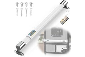 DEPSUNNY RV Screen Door Handle Cross Bar Adjustable from 21.7" to 33", White RV Door Handle Grab Bar Fits for Most Motorhome Camper Travel Trailer,Durable,Sturdy and Secure Aluminium RV Handles