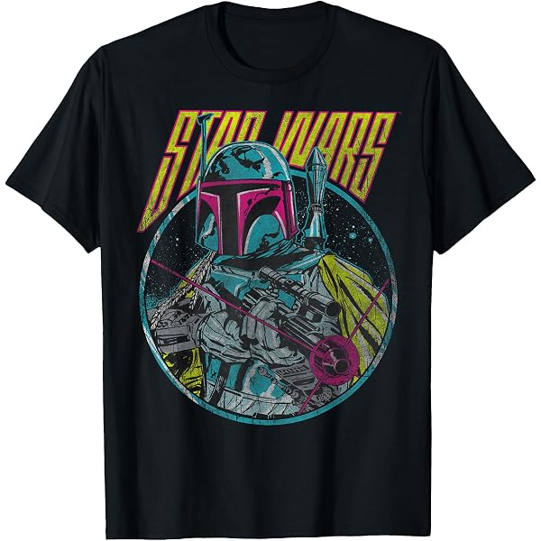 Amazon.com: Star Wars Boba Fett Vintage Trading Card '77 Graphic T