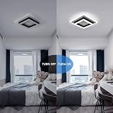 Comely Modern LED Ceiling Light 30W 3300LM Square Black White 6500K view 5