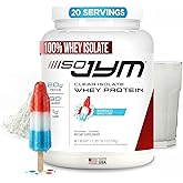 JYM Supplement Science Iso JYM Bombsicle, 90 Calories, 100% Whey Protein Isolate, Zero Fat, Zero Sugars, Mixes Clear, for Women & Men, 20 Servings