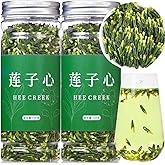Hee Creek Dried Lotus Heart Tea 8.47oz/240g Lotus Plumule Core Tea Embryo Chinese Herbal Tea Dried Herbs, Clear Heat Support Relaxation, Sulfur Free, Caffeine Free, No Additives 莲子心 莲子芯茶
