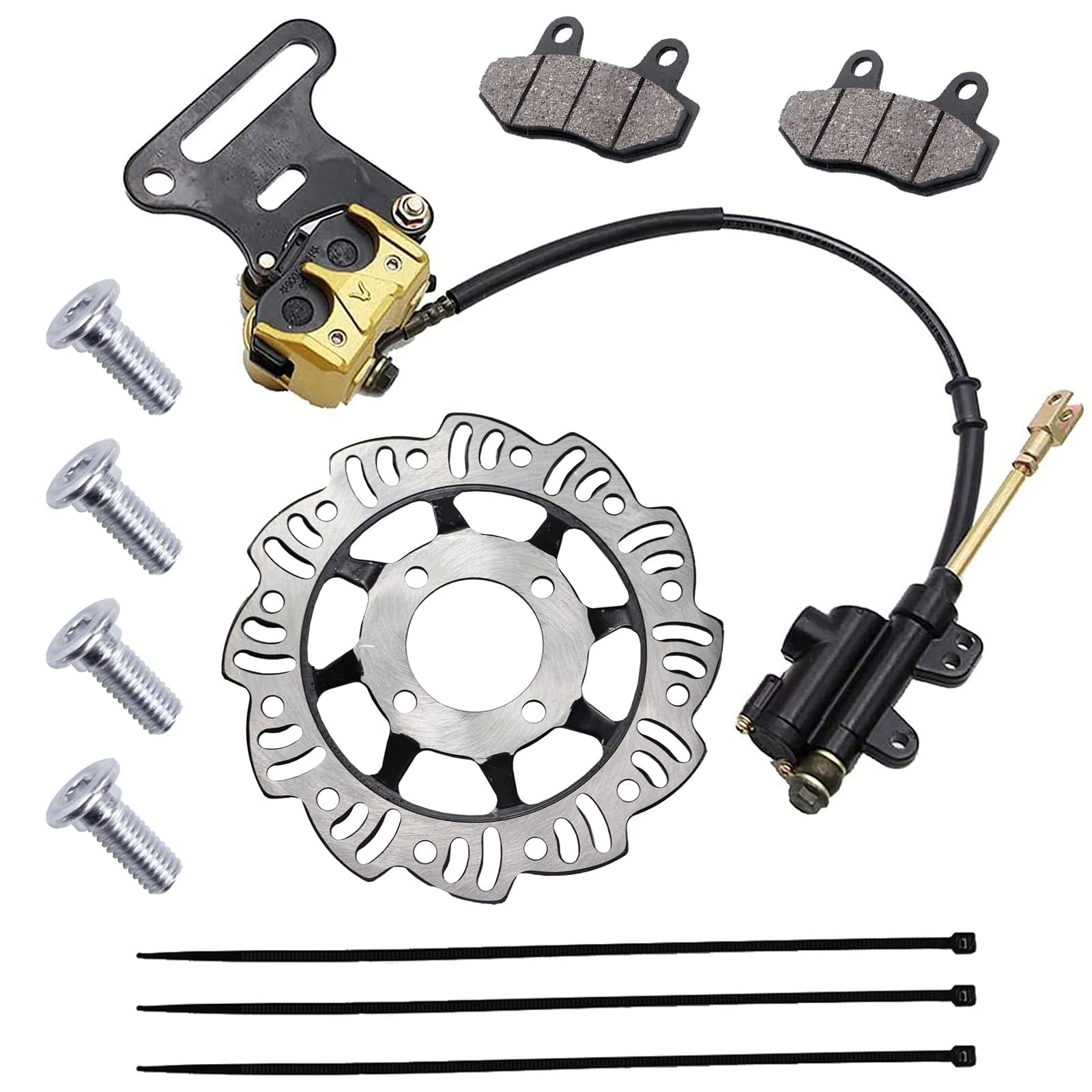 Photo 1 of 12mm Rear Disc Hydraulic Brake Master Cylinder Caliper Assembly Pad for 70cc 90cc 110cc 125cc 140cc 150cc SSR apollo Taotao Coolster Roketa SDG 107 Pitster Pro Atomik Sikk Chinese Pit Dirt BIke