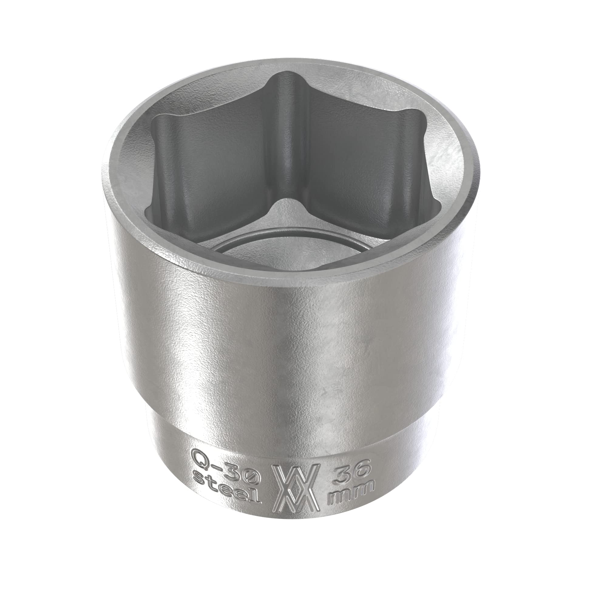 36mm Hexagon Socket Wrench Insert 1/2 inch Made of Chrome-Plated CV Steel I Hexagon Socket with 12.5mm (1/2") Drive from WIESEMANN 1893 I 80805