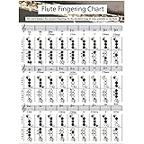 SYCOOVEN Flute Chord Chart, Durable Portable Fingering Practice White Chord Chart For Flute Fingering Practice Chord Chart Be