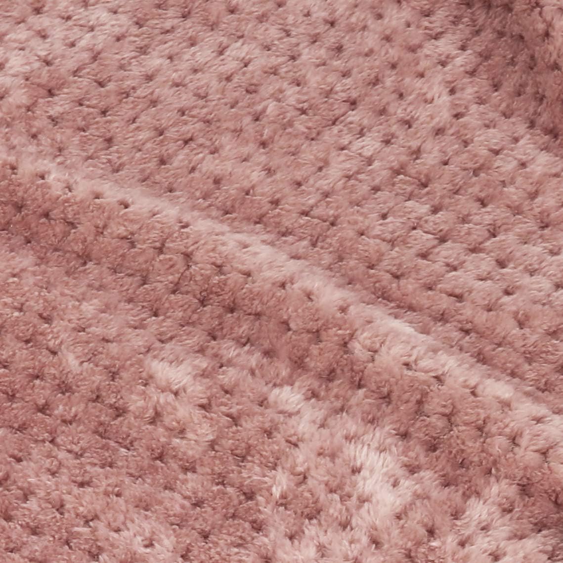 Exclusivo Mezcla Waffle Flannel Fleece Velvet Plush Large Throw Blanket – 50" x 70" (Pink): Home & Kitchen