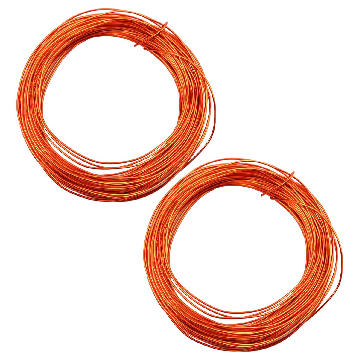 ANCLLO 2pcs X 20M Bonsai Care Tool Tree Training Wire 1.0mm Plant Craft Wire Aluminum Wire Handicraft Weaving, for Holding Bonsai Branches (Each Roll 20M, Dark Red)