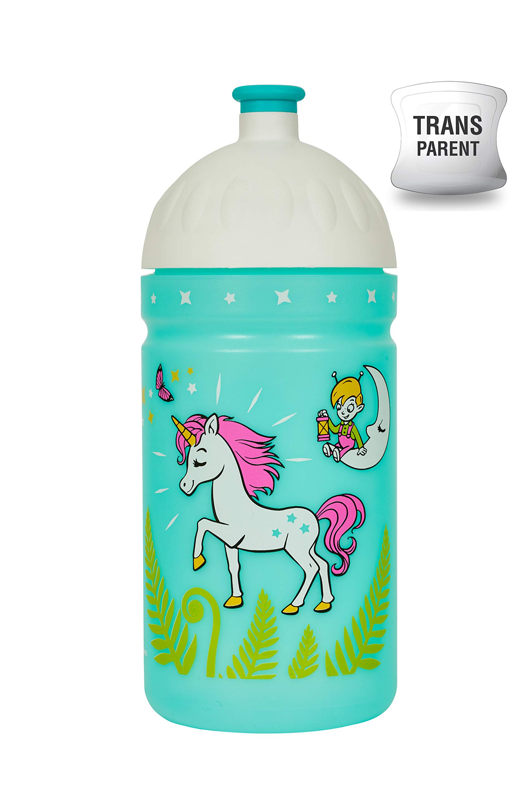 The ECO Bottle 0.5L Child's Water Healthy Bottle *MADE IN EU* BPA-Free Unbreakable Durable and Pleasant (Unicorn)
