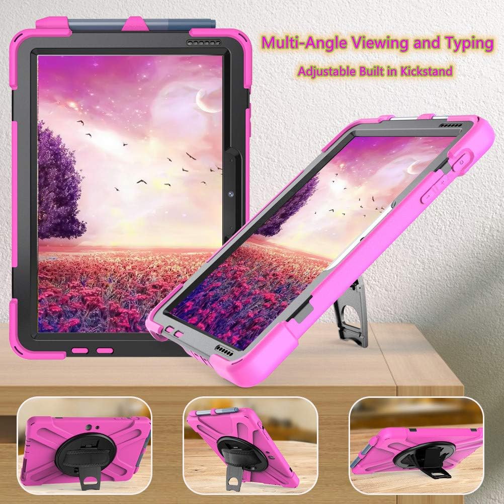 Sfulatdc Compatible with Surface Go Case,Shockproof Heavy Duty Rugged Full Body Cover with Strap and Kickstand for Microsoft Surface Go 4/3/2/1 Pink - Image 4