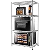 24"Depth Metal Wire Shelving Unit Metal Shelf Adjustable Storage Rack Kitchen Storage shelves 4 Tier Commercial Heavy-Duty 2200 LBS Sturdy Standing Steel for Home Garage Pantry 24"Dx 30"Wx59"H