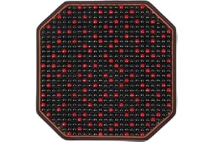 BUGUUYO 1Pc Wood Bead Car Seat Cover Cooling Cushion Breathable Natural Wood Beads for Summer Comfort Massage Function Easy Installation for Cars Trucks and Office Chairs Wine Red