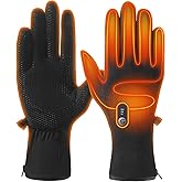 Heated Gloves for Men Women with 7.7V 2400mAh Rechargeable Battery Thin Liner Work Thermal Winter Heating with Touchscreen