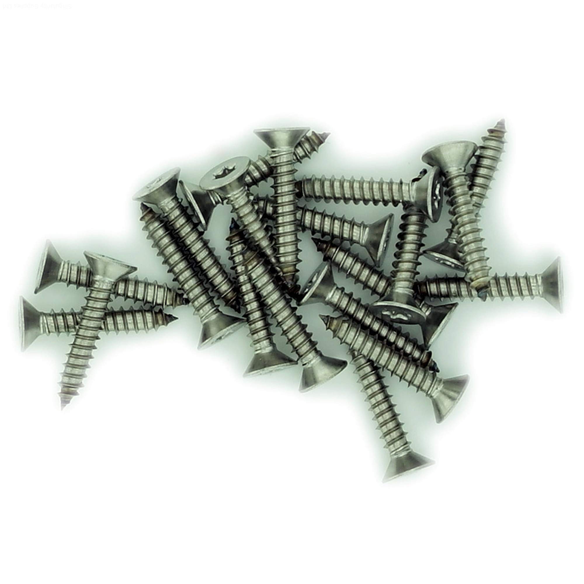 No.6 x 1.25 (3.5mm x 32mm) TX Countersunk Self-Tapping Screw - Stainless Steel (A2) (Pack of 20)