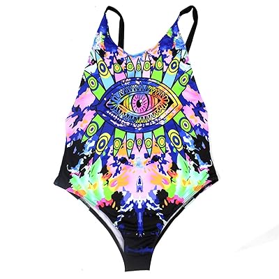 Women's Neon One Piece Rave Wear Swimsuit EDC Ghana Ubuy