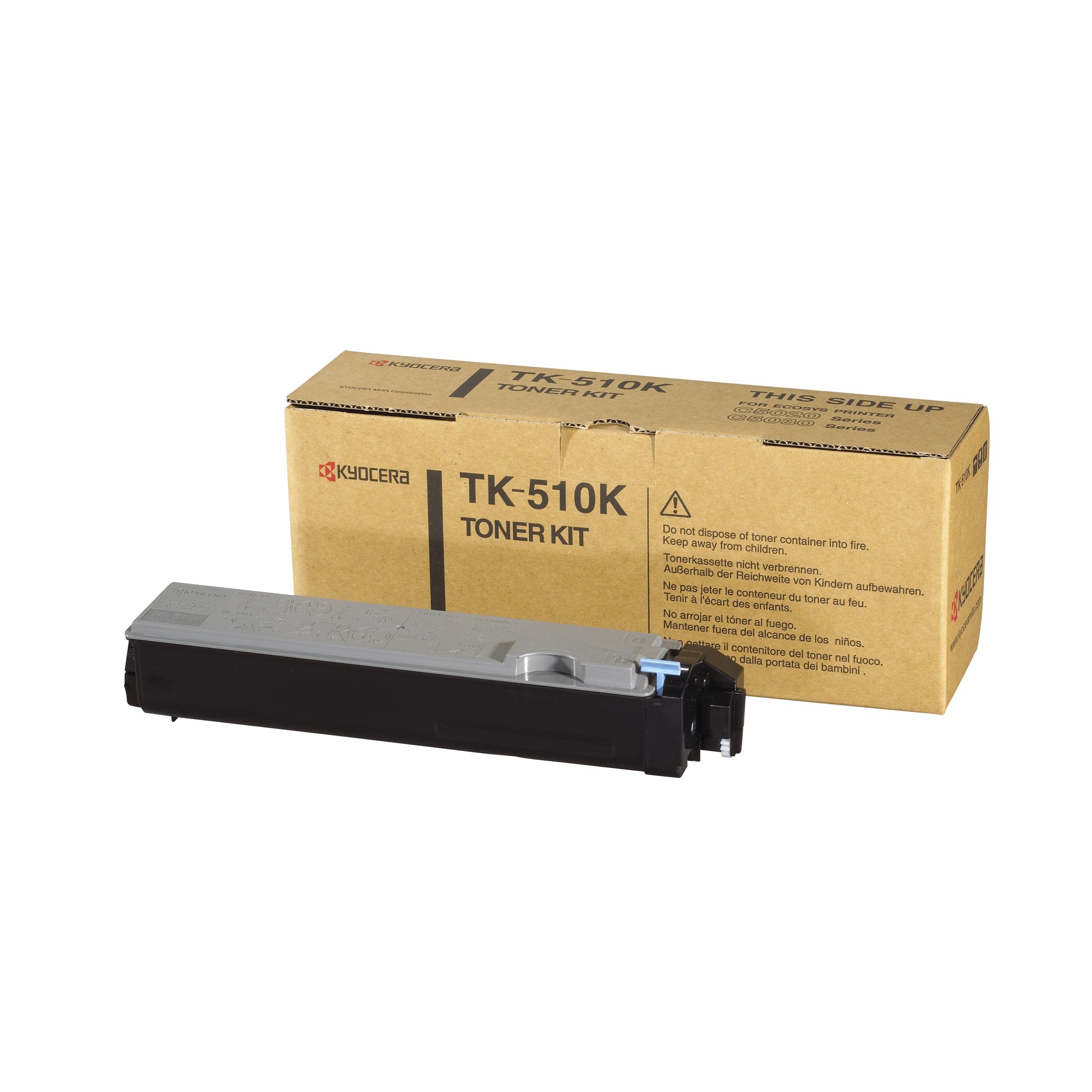 Kyocera TK-510 K Toner Black, Original Premium Printer Cartridge 1T02F30EU0 for FS-C5020N, FS-C5025N, FS-C5030N