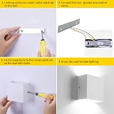 Glighone 2 Pcs LED Wall Lights Up Down Modern Aluminum 6W 6000K Cool White view 7