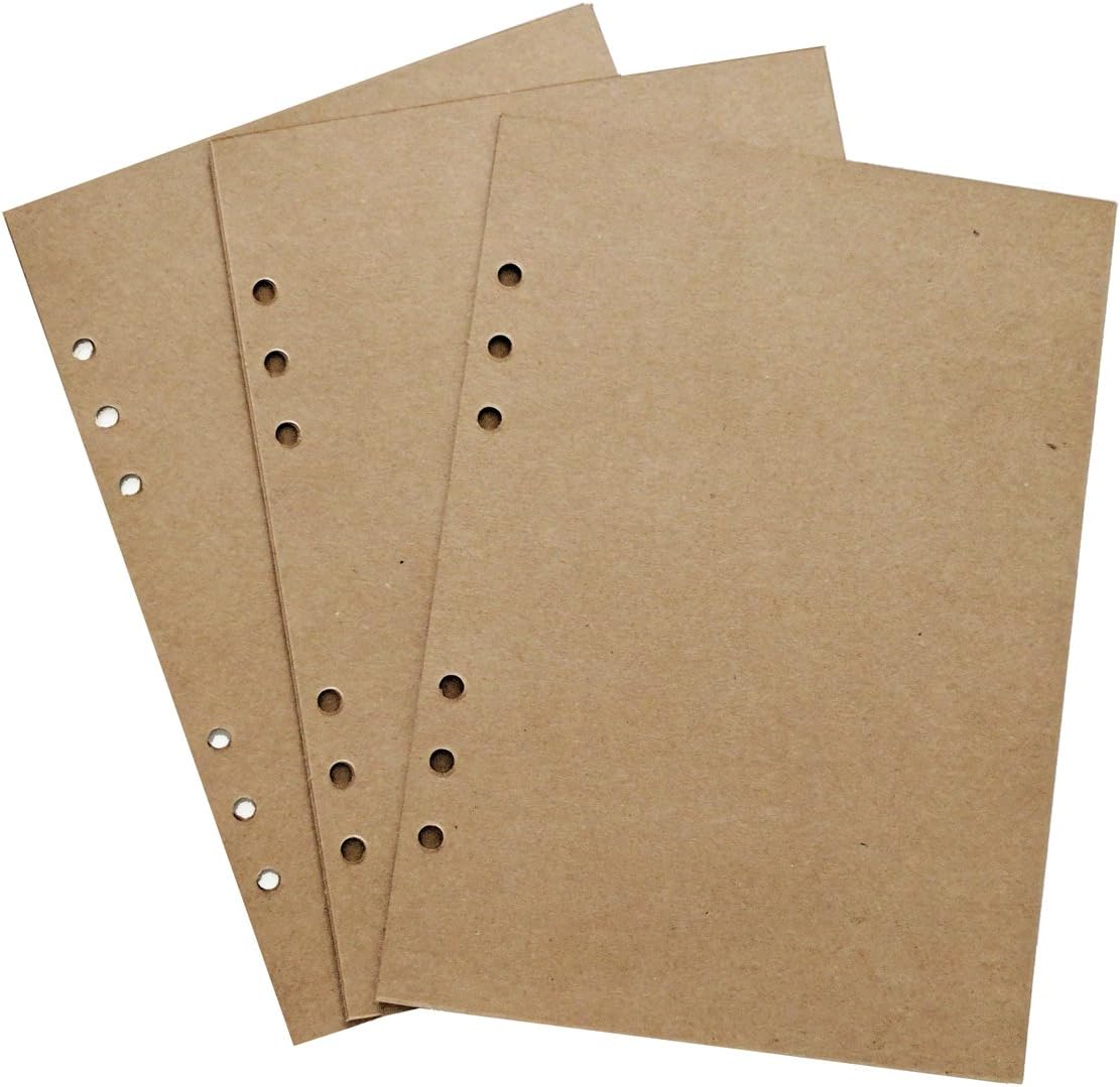 20 x Refill/Expansion Sheets Paper for Blank Kraft Ring Bound Scrapbook DIY Photo Album (6.5" x 9.1", Kraft)