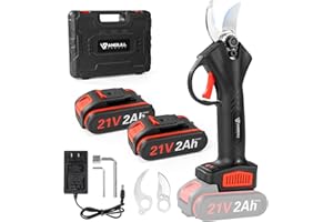 Anbull Electric Pruning Shears, Professional Cordless Electric Pruning Shears Pruner with 2PCS Backup Rechargeable 2Ah Lithium Battery Powered Tree Branch Pruner - 1.2inch (30mm) Cutting Diameter