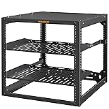 Perlegear 10U Open Frame Network Rack, Server Rack