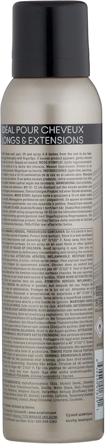 Sexy Hair Long Luxe Soft and Gentle Dry Shampoo, 175 ml, 175 ml (Pack of 1) - Image 4