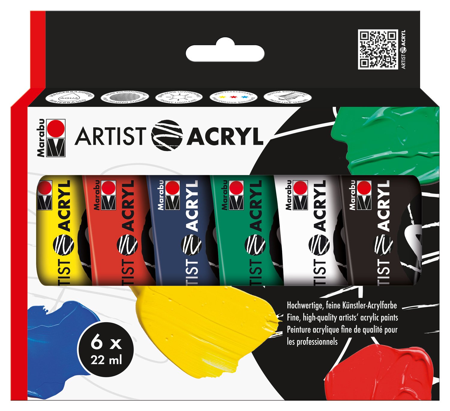 Marabu MR1220000000091 Acrylic Paints, Multi
