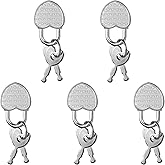 5 Pack Mini Diary Padlock, Small Locks with Keys, Tiny Luggage Locks for Travel, Journal, Jewelry, Backpack, Boxes (Heart, 5)