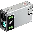 CADDYTALK Cube Golf Laser Rangefinder with Slope, Environment, Triangulation, 6X Super Clear Zoom, 5-1,000M, Water Resistant, 700mAh Rechargeable Battery, 10,000x Actuations, Pouch