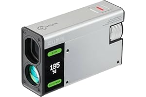 C T CADDYTALK CADDYTALK Cube Golf Laser Rangefinder with M-Slope, E-Slope, Caddy Mode, Golf View Finder, 6X Super Clear View, 5-1,000M, Water Resistant, 700mAh Rechargeable Battery, 10,000x Actuations, Pouch