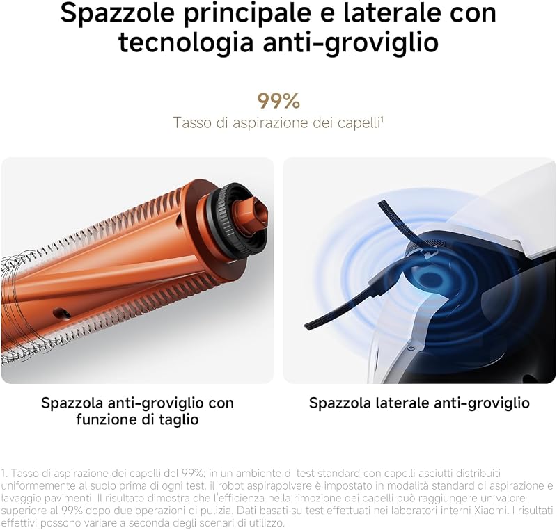 5 Robot aspirapolvere con lavaggio, 20000 Pa, navigazione dToF