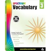 Spectrum 3rd Grade Vocabulary Workbooks, Ages 8 to 9, Grade 3 Vocabulary Workbook, Word Classification, Roots, Compound Words, Prefixes and Suffixes, and Abbreviations - 160 Pages