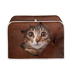 Doojoayie Cat in Wall 4 Slice Toaster Cover Toaster