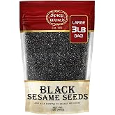 Raw Black Sesame Seeds 3 LB Bag - Natural - By Spicy World