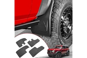 Mabett Mud Flaps for Ford Bronco Accessories 2021 2022 2023 2024 2025 2/4-Door No Punching Required Front and Rear 4PCS