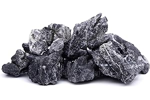 FISCAPE 10 PCS 2-4'' Natural Seiryu Stones Slate Stones for Aquariums Terrariums, Paludarium, Vivariums, Reptile, and Amphibian Enclosures