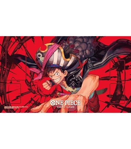 One Piece Playmat for OP TCG Players - Minimal Playmat with Zones - Card Mat Accessories, Card Game Play Mat Gift