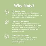 Naty Compostable Nappy Bags Easy Tie Handles 50 Count Fragrance Free view 5