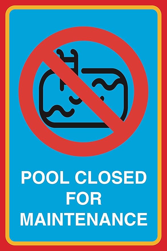 Pool Closed for Maintenance Print Picture Pool Swimming