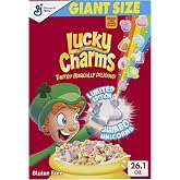 Lucky Charms Gluten Free Cereal with Marshmallows, Giant Size, 26.1 oz | Classic Marshmallow Shapes, Giant Size, 19g Whole Grain, Good Source of Calcium, 12 Vitamins &amp; Minerals