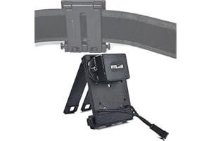 HYS Tactical MOLLE Holder for Belt, Vest, or Pack, Walkie Talkie Holder with Belt Clip Mount Base, Heavy-Duty Secure Hold with Quick-Release Buckle for Baofeng UV-5R Motorola & Kenwood HT Radio