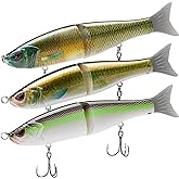 Bassdash SwimShad Glide Baits Jointed Swimbait Bass Pike Salmon Trout Muskie Fishing Lure,3-Pack
