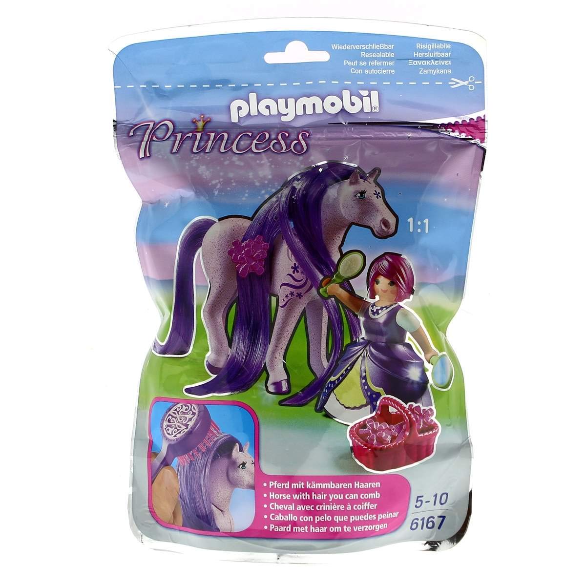 Playmobil 6167 Collectable Princess Viola with Horse for Grooming and Dressing their Mane